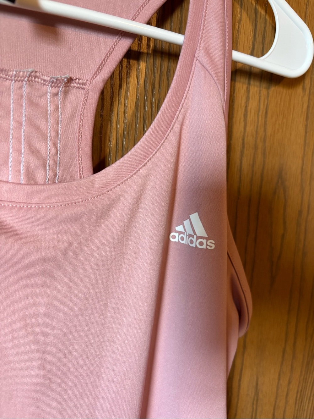 adidas Light Pink Racerback Tank - Picture 3 of 5